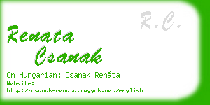 renata csanak business card